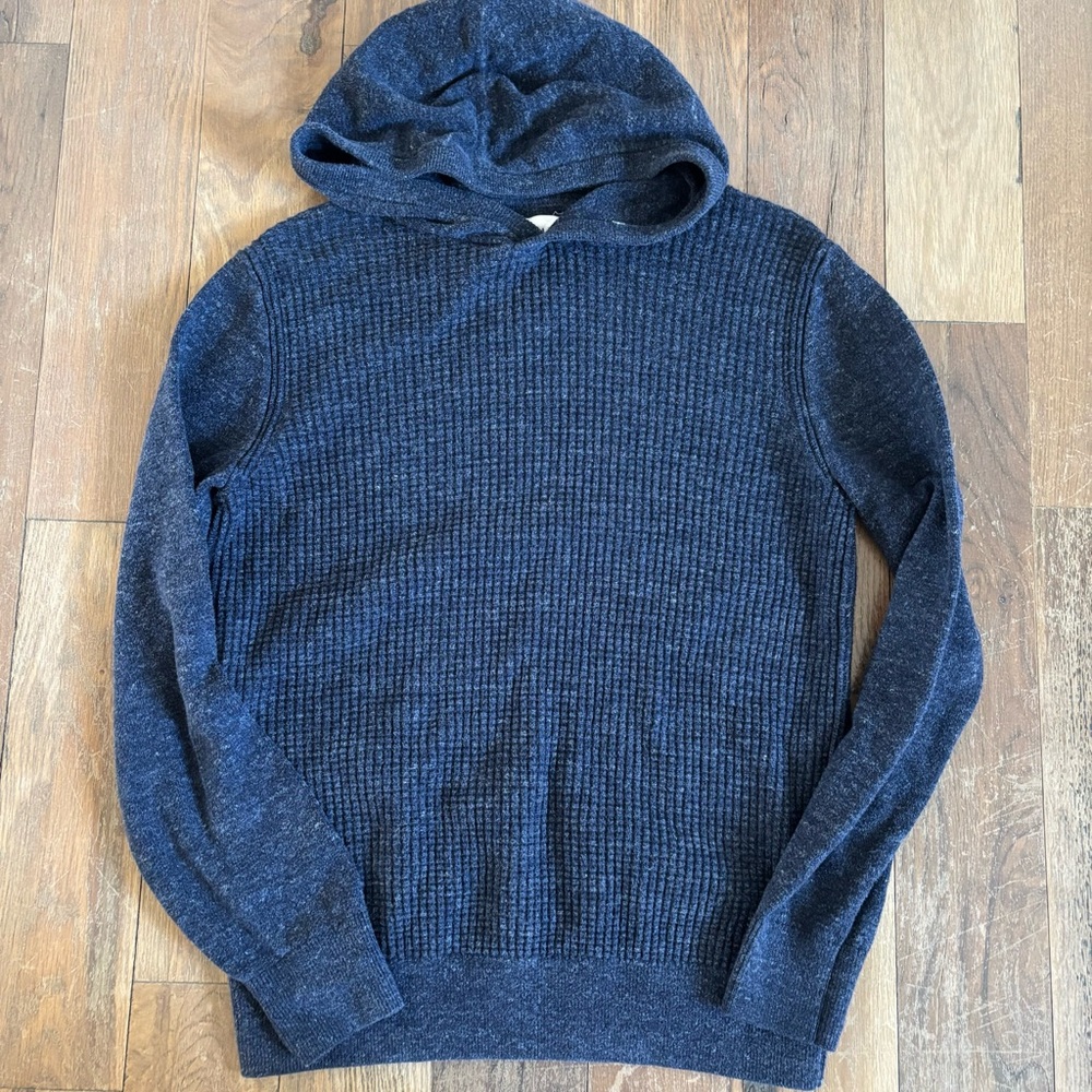 Gap Cozy Knit Navy Hoodie Sweater Size XS - Picture 2 of 14